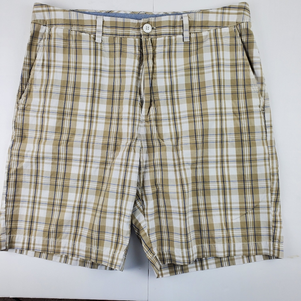 Croft & Barrow cotton plaid shorts size 34